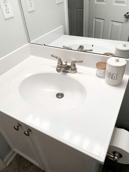 Paint Your Bathroom Sink Hometalk, Painting A Vanity Top