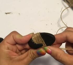 how to make your own diy dollar tree farmhouse kitchen decor, Wrap Hooks with Twine