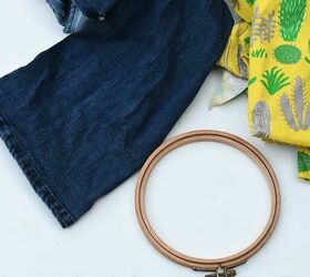 how to make simple denim hanging pockets