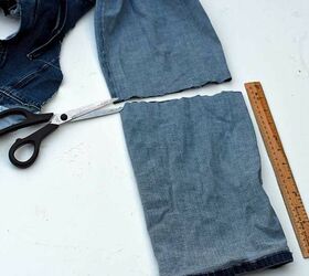 how to make simple denim hanging pockets
