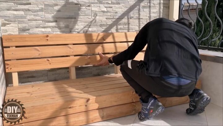 diy patio and garden bench and chair, Bench Back