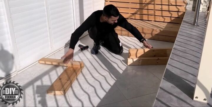 diy patio and garden bench and chair, Construct Chair Frame