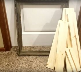 how to build a shadow box shelf with an old frame, Measure the Wood for Shelves