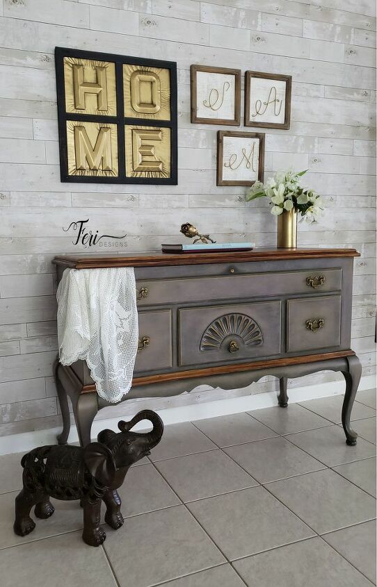 how to transform antique cedar chest to entryway side table