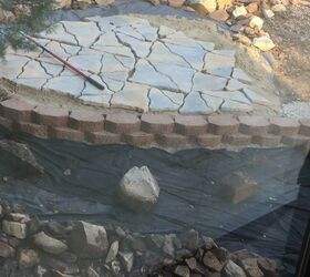 back yard makeover, Retainer wall added at same time