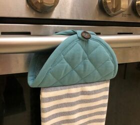 easy hanging kitchen towel hack