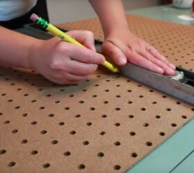 how to make stunning cross stitch decor with a pegboard, Measure Out Your Design