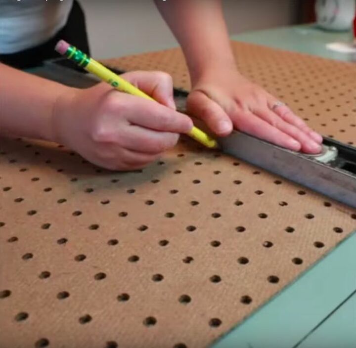 how to make stunning cross stitch decor with a pegboard, Measure Out Your Design
