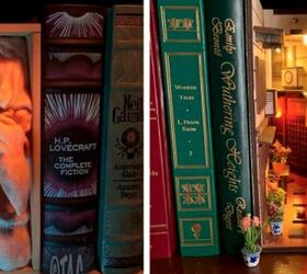 q how can i make a bookshelf diorama insert