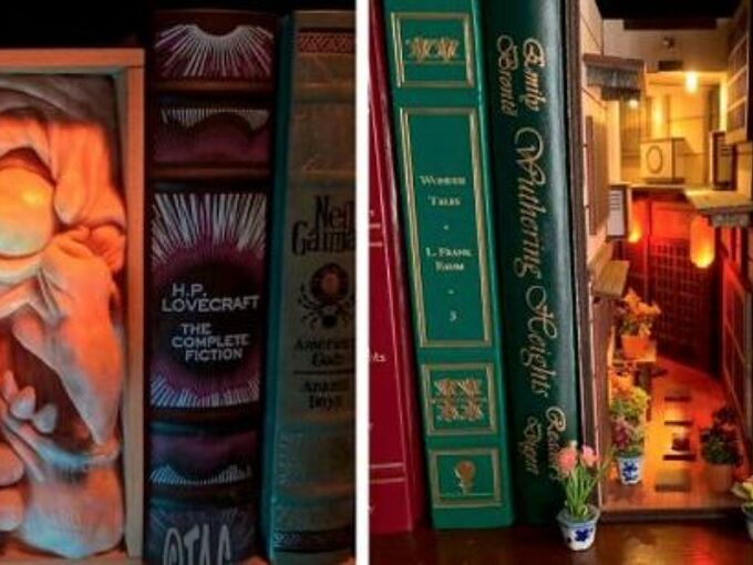 How Can I Make A Diy Bookshelf Diorama Insert Hometalk