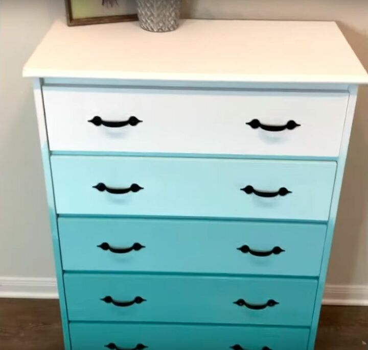 transform your furniture with this ombre painting technique, DIY Ombre Painted Furniture