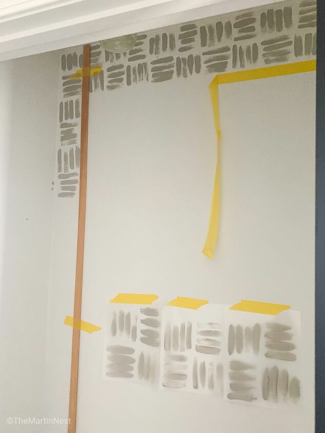 diy handpainted wallpaper