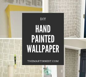 diy handpainted wallpaper