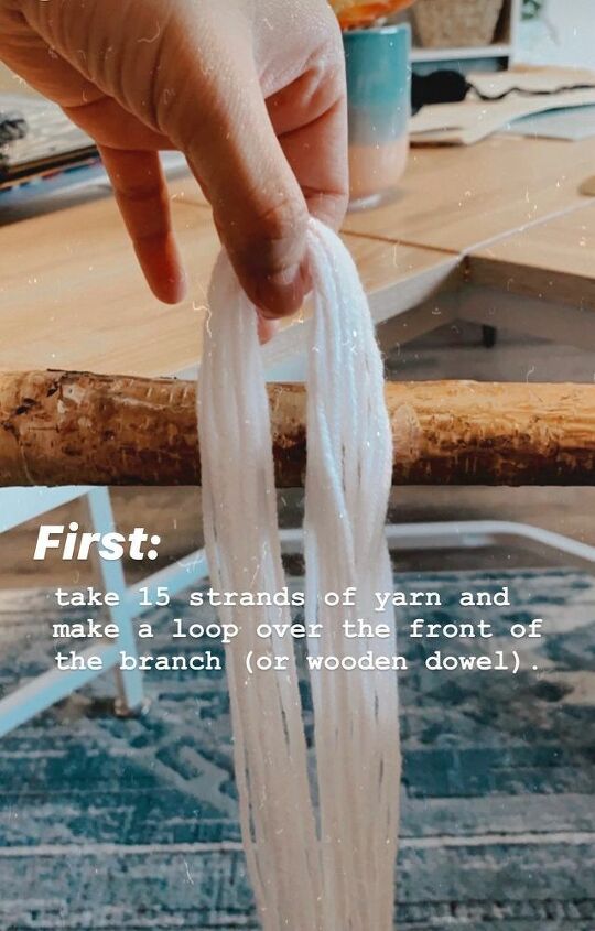 boho chic diy yarn wall hanging