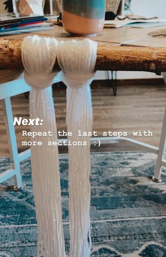 boho chic diy yarn wall hanging