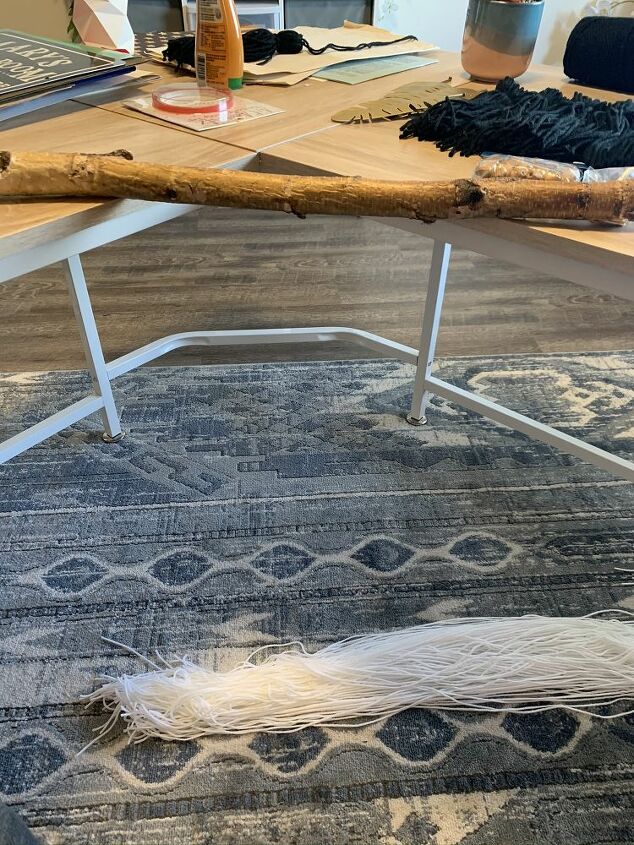 boho chic diy yarn wall hanging