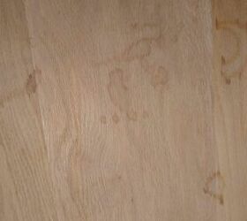 q how do i remove stains from my bare oak table top