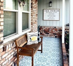 Stenciled Front Porch