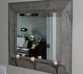 how to make a rustic pallet mirror frame with a shelf, Rustic DIY Pallet Mirror Frame with a Shelf