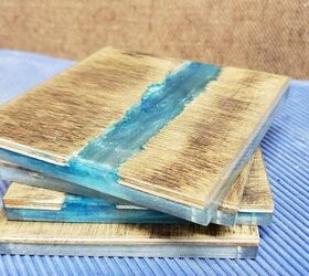 How to Make Creek Coasters From Plywood and Resin