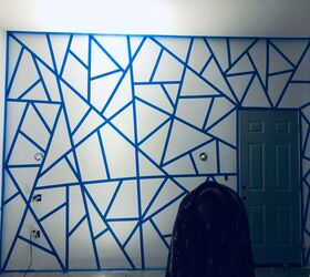 How To Paint A Geometric Accent Wall DIY Hometalk   Geometric Accent Wall 