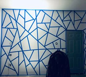 geometric accent wall