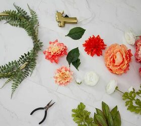 how to make a pretty modern floral wreath