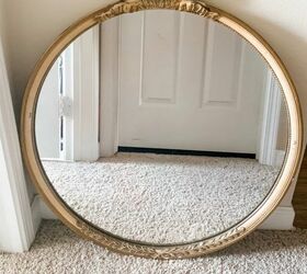 gold vintage mirror upcycle