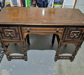 circa 1940 desk makeover, Tired old desk