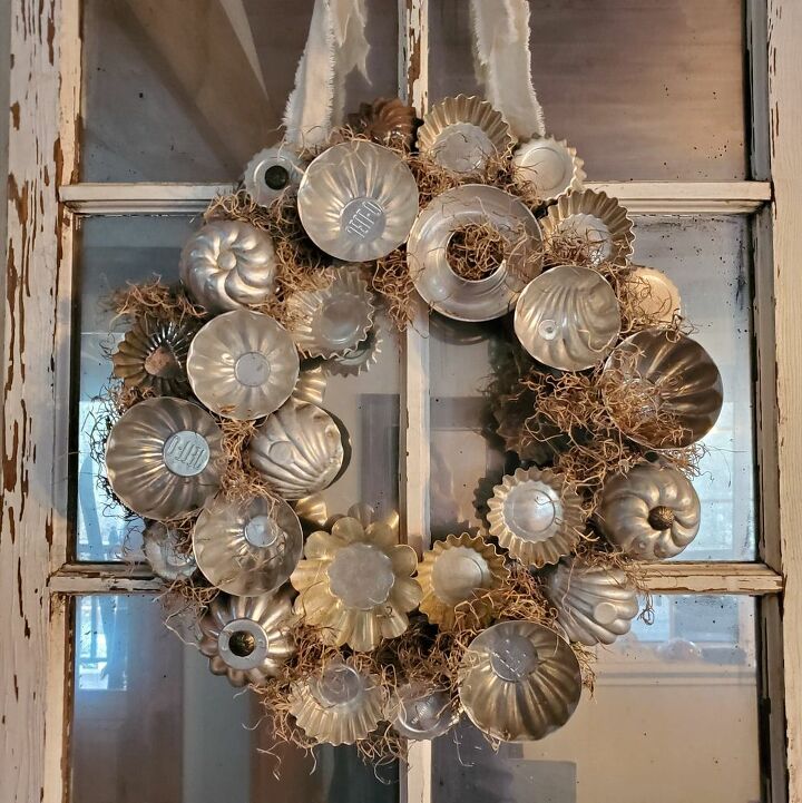 vintage tart tin wreath