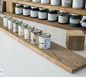 create an easy reclaimed wood shelf with no building required
