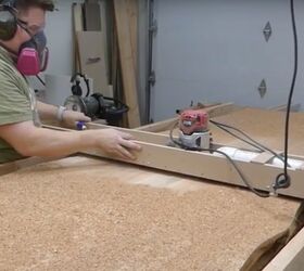 how to make a live edge wooden dining table, Flatten the Board