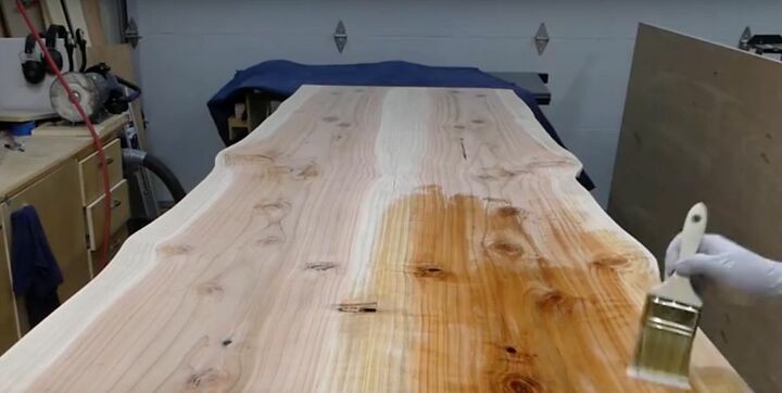 como fazer uma mesa de jantar de madeira de borda viva