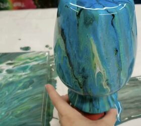 diy acrylic pour vase and canvas for 10, DIY Acrylic Pour Vase and Canvas for 10