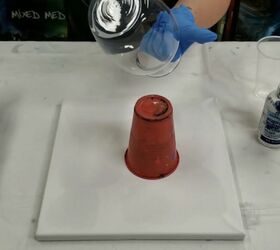 diy acrylic pour vase and canvas for 10, Prepare the Glass Surface for Painting