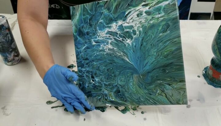 diy acrylic pour vase and canvas for 10