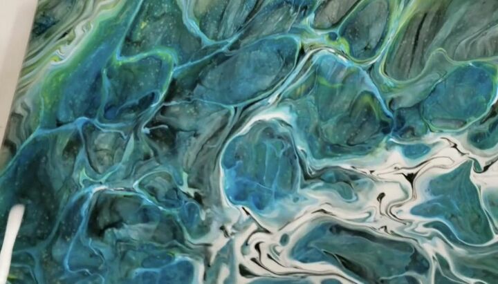 How To Diy Acrylic Pour On A Vase Tree Ring Technique For