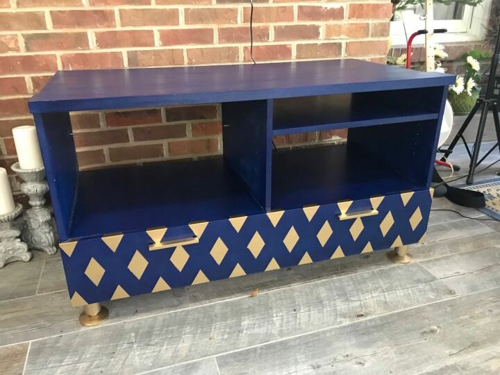 goodwill tv stand makeover boring to fabulous, Put Back Together
