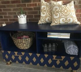goodwill tv stand makeover boring to fabulous, AFTER Decorated