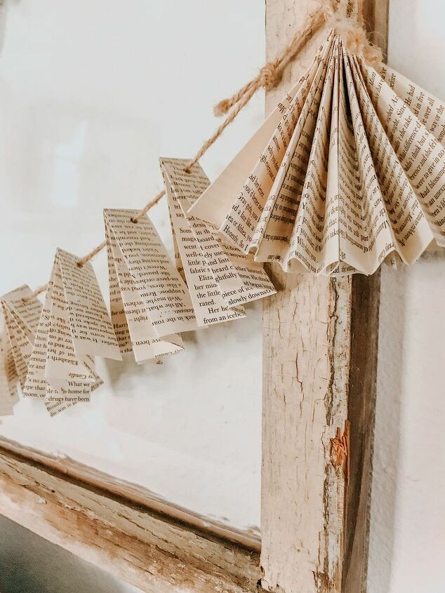 folded book page garland