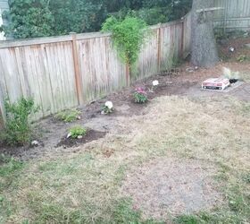 backyard refresh creating a planter bed