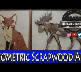 Arte de madera de animales geométricos DIY