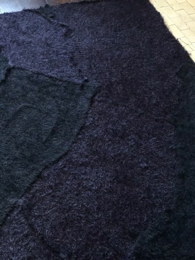 alfombra de trapo de bricolaje con suteres viejos y alfombras de juego para nios