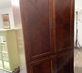 repurposed television armoire cabinet, TV Armoire Cabinet Before