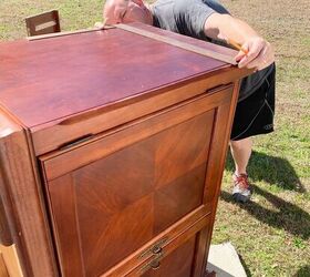 repurposed television armoire cabinet, Sawing In Half