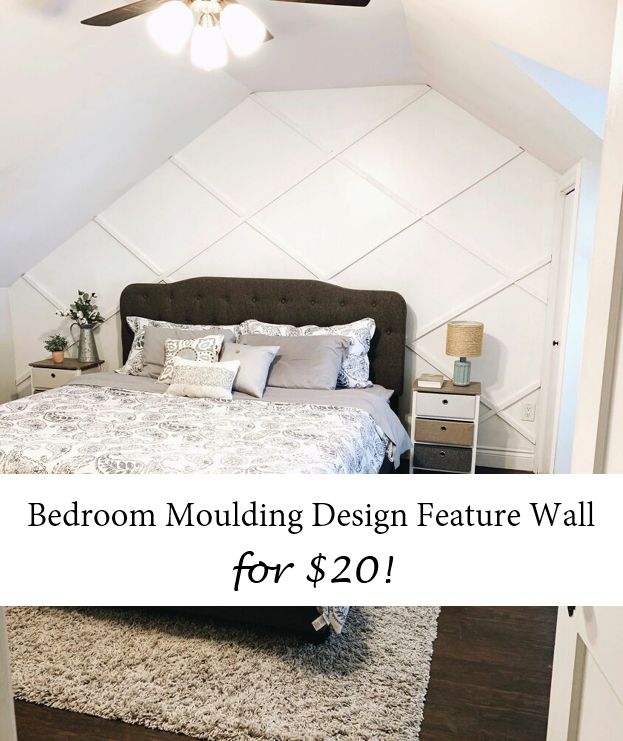 bedroom moulding design feature wall