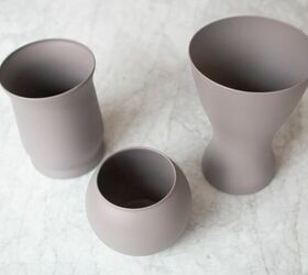 transform cheap vases with chalk spray paint