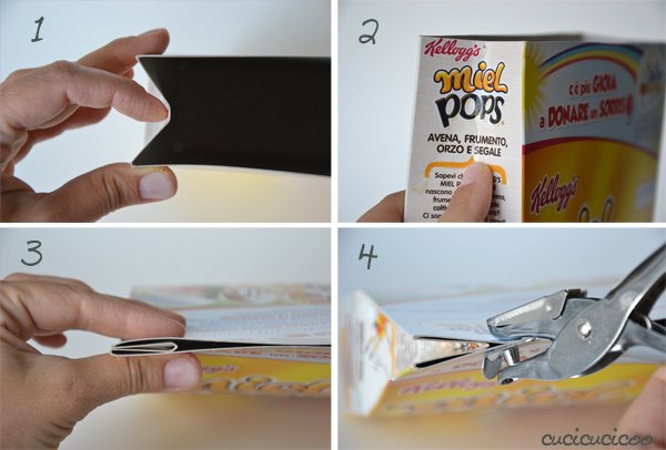 make gift bags from repurposed breakfast cereal boxes