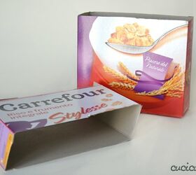 make gift bags from repurposed breakfast cereal boxes
