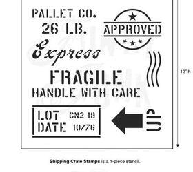 Shipping Crate Stamps stencil